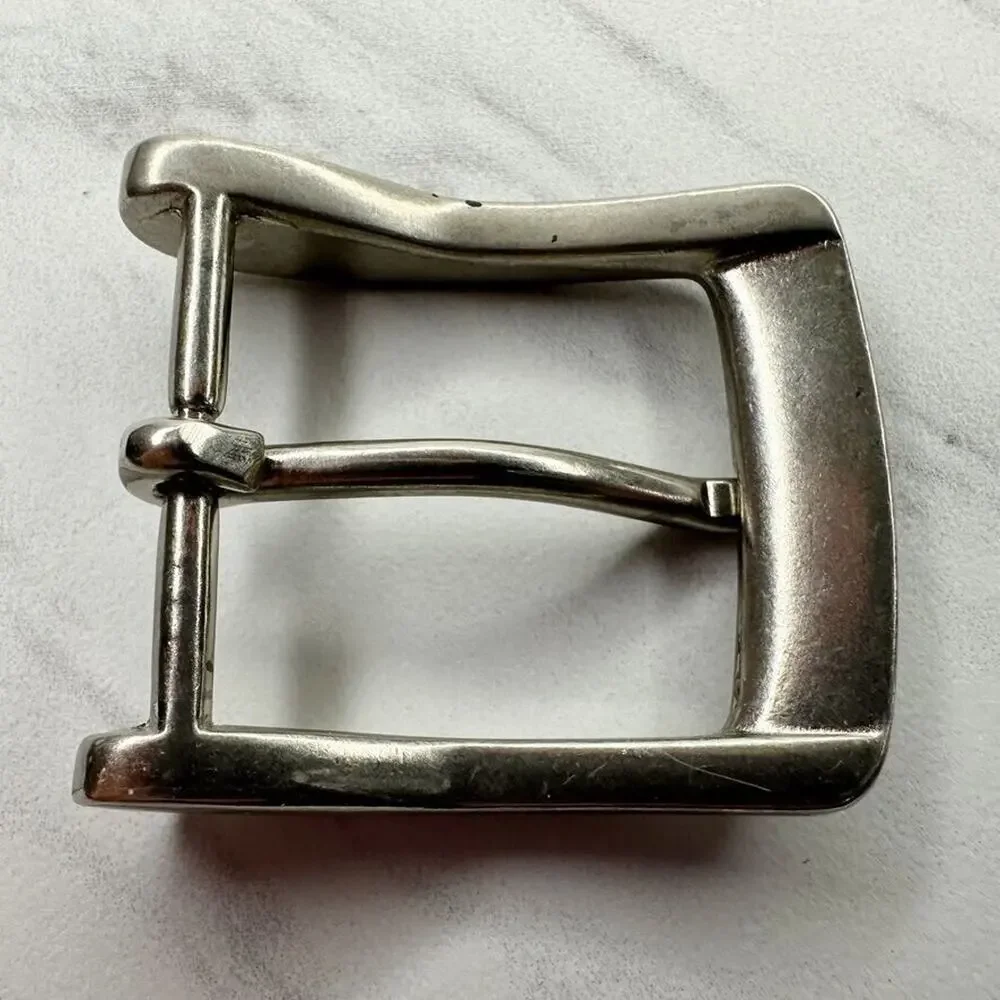 Timberland Silver Tone Simple Basic Belt Buckle